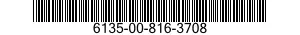 6135-00-816-3708 BATTERY,NONRECHARGEABLE 6135008163708 008163708