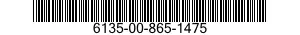 6135-00-865-1475  6135008651475 008651475