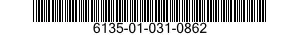 6135-01-031-0862 BATTERY,NONRECHARGEABLE 6135010310862 010310862