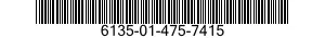 6135-01-475-7415 BATTERY,NONRECHARGEABLE 6135014757415 014757415