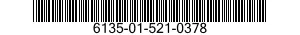 6135-01-521-0378 BATTERY,NONRECHARGEABLE 6135015210378 015210378