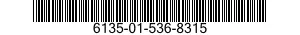 6135-01-536-8315 BATTERY,NONRECHARGEABLE 6135015368315 015368315