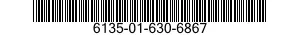 6135-01-630-6867 BATTERY,NONRECHARGEABLE 6135016306867 016306867