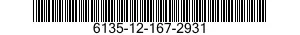 6135-12-167-2931 BATTERY,NONRECHARGEABLE 6135121672931 121672931