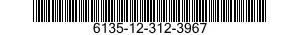 6135-12-312-3967 BATTERY,NONRECHARGEABLE 6135123123967 123123967