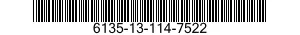 6135-13-114-7522 BATTERY,NONRECHARGEABLE 6135131147522 131147522