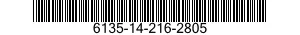 6135-14-216-2805 BATTERY,NONRECHARGEABLE 6135142162805 142162805