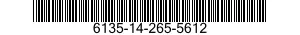 NSN 6135-14-265-5612 6135142655612 142655612 PILE/ACCUMULATEUR,