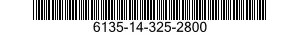 6135-14-325-2800 BATTERY,WET,PRIMARY 6135143252800 143252800