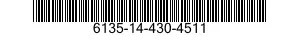 6135-14-430-4511 BATTERY,NONRECHARGEABLE 6135144304511 144304511