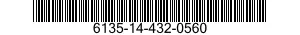 6135-14-432-0560 BATTERY,NONRECHARGEABLE 6135144320560 144320560