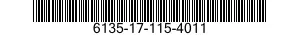 6135-17-115-4011 BATTERY,NONRECHARGEABLE 6135171154011 171154011