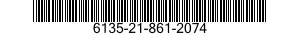 6135-21-861-2074 BATTERY,NONRECHARGEABLE 6135218612074 218612074