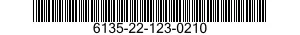 6135-22-123-0210 BATTERY,NONRECHARGEABLE 6135221230210 221230210