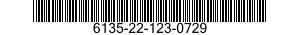 6135-22-123-0729 BATTERY,NONRECHARGE 6135221230729 221230729