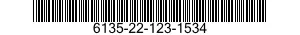 6135-22-123-1534 BATTERY,NONRECHARGEABLE 6135221231534 221231534