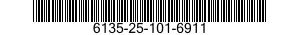 6135-25-101-6911 BATTERY,NONRECHARGEABLE 6135251016911 251016911