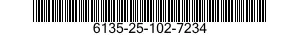 6135-25-102-7234 BATTERY,NONRECHARGEABLE 6135251027234 251027234