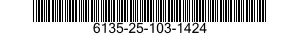 6135-25-103-1424 BATTERY,NONRECHARGEABLE 6135251031424 251031424