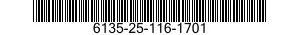 6135-25-116-1701 BATTERY,NONRECHARGEABLE 6135251161701 251161701