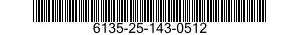 6135-25-143-0512 BATTERY,NONRECHARGE 6135251430512 251430512