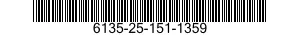 NSN 6135-25-151-1359 6135251511359 251511359 BATTERY,NONRECHARGEABLE