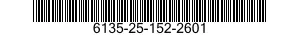 6135-25-152-2601 BATTERY,NONRECHARGEABLE 6135251522601 251522601