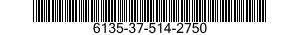 6135-37-514-2750 BATTERY,NONRECHARGEABLE 6135375142750 375142750