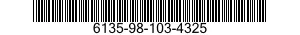 6135-98-103-4325 BATTERY,NONRECHARGEABLE 6135981034325 981034325