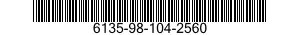 6135-98-104-2560 BATTERY,NONRECHARGEABLE 6135981042560 981042560