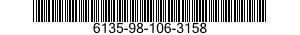 6135-98-106-3158 BATTERY,NONRECHARGEABLE 6135981063158 981063158