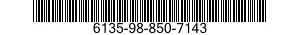 6135-98-850-7143 BATTERY,NONRECHARGEABLE 6135988507143 988507143