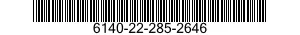 NSN 6140-22-285-2646 6140222852646 222852646 BATTERY,STORAGE