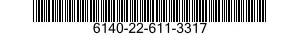 6140-22-611-3317 BATTERY ASSEMBLY 6140226113317 226113317