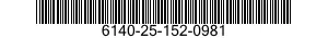 6140-25-152-0981 BATTERY,STORAGE 6140251520981 251520981