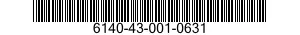 6140-43-001-0631 BATTERY,STORAGE 6140430010631 430010631
