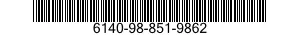 6140-98-851-9862 BATTERY,STORAGE 6140988519862 988519862