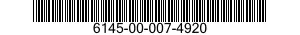 6145-00-007-4920  6145000074920 000074920