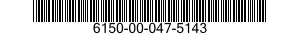 6150-00-047-5143 CABLE ASSEMBLY,SPECIAL PURPOSE,ELECTRICAL 6150000475143 000475143