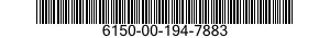 6150-00-194-7883  6150001947883 001947883