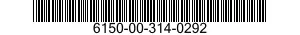 6150-00-314-0292  6150003140292 003140292