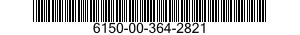 6150-00-364-2821  6150003642821 003642821
