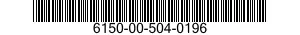 6150-00-504-0196  6150005040196 005040196