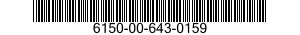 6150-00-643-0159  6150006430159 006430159