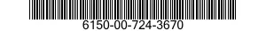 6150-00-724-3670 CABLE ASSEMBLY,SPECIAL PURPOSE,ELECTRICAL 6150007243670 007243670