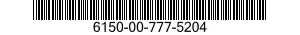 6150-00-777-5204 CABLE ASSEMBLY,SPECIAL PURPOSE,ELECTRICAL,BRANCHED 6150007775204 007775204