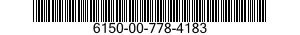 6150-00-778-4183 CABLE ASSEMBLY,SPECIAL PURPOSE,ELECTRICAL 6150007784183 007784183