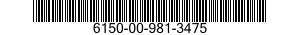 6150-00-981-3475 CABLE ASSEMBLY,SPECIAL PURPOSE,ELECTRICAL 6150009813475 009813475