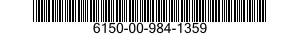 6150-00-984-1359  6150009841359 009841359
