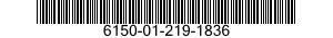 6150-01-219-1836  6150012191836 012191836